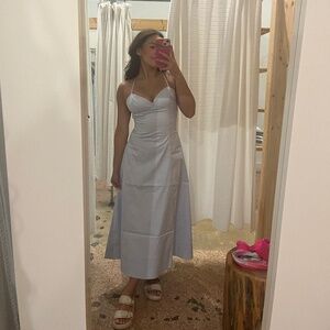 KHY poplin low back midi dress